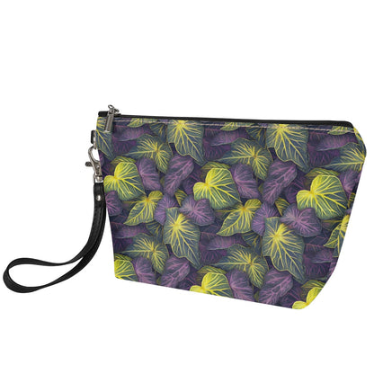 Luxtrini Iridescent Syngonium: Purple and Yellow Sling Cosmetic Bags