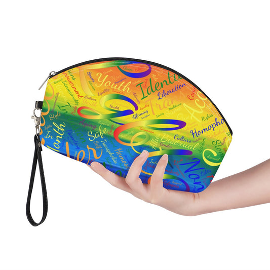 LGBTQ Word Cloud Curve Cosmetic Bags