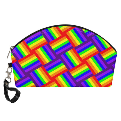 Rainbow Weave Curve Cosmetic Bags