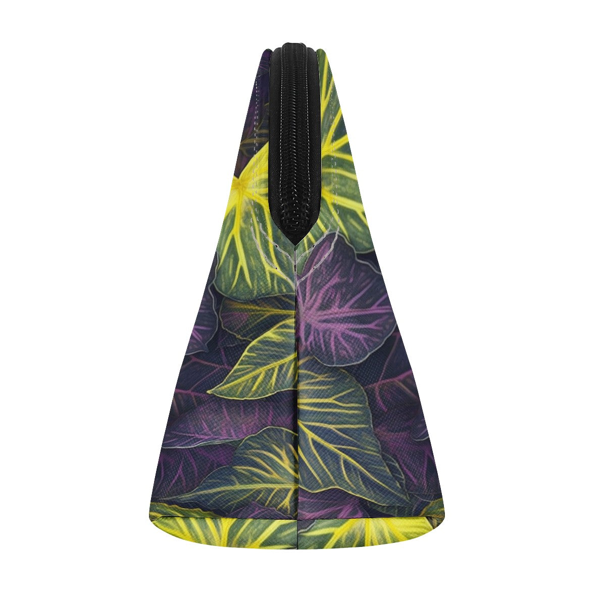 Luxtrini Iridescent Syngonium: Purple and Yellow Curve Cosmetic Bags