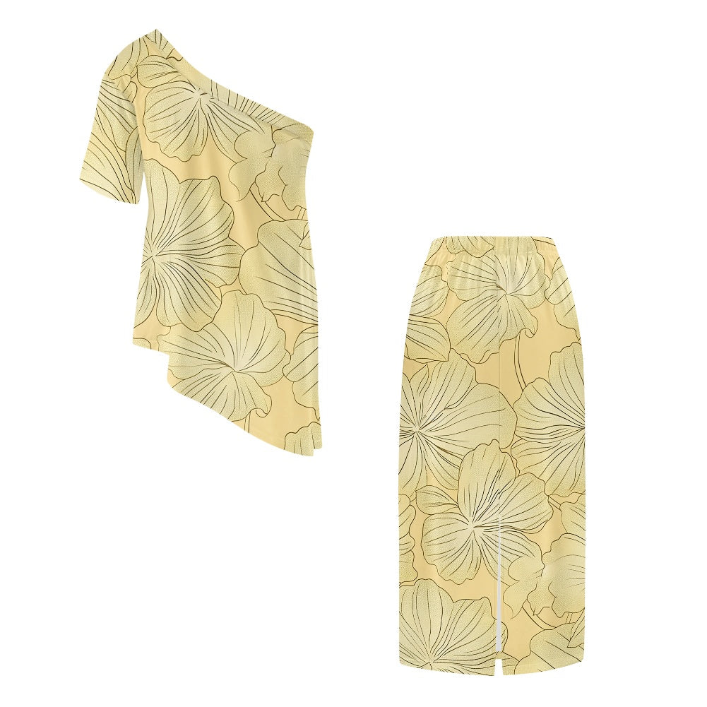 Elegant Off-Shoulder Two-Piece Dress for Women