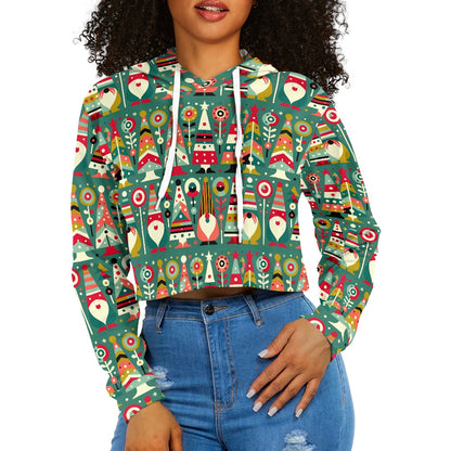 Women's midriff-baring sweatshirt - Xmas