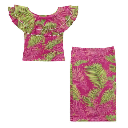 Puletasi Style Maxi Dress Set white