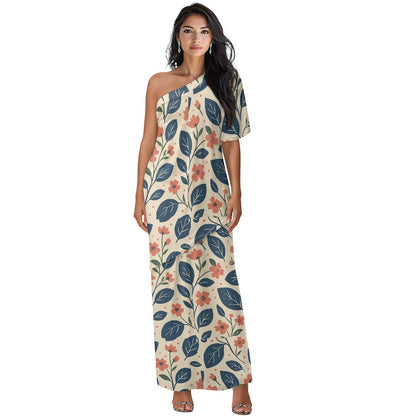 Elegant Off-Shoulder Two-Piece Dress for Women white