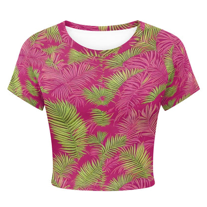 Tight cropped navel-baring T-shirt white