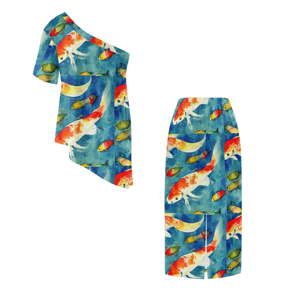 Elegant Off-Shoulder Two-Piece Dress for Women