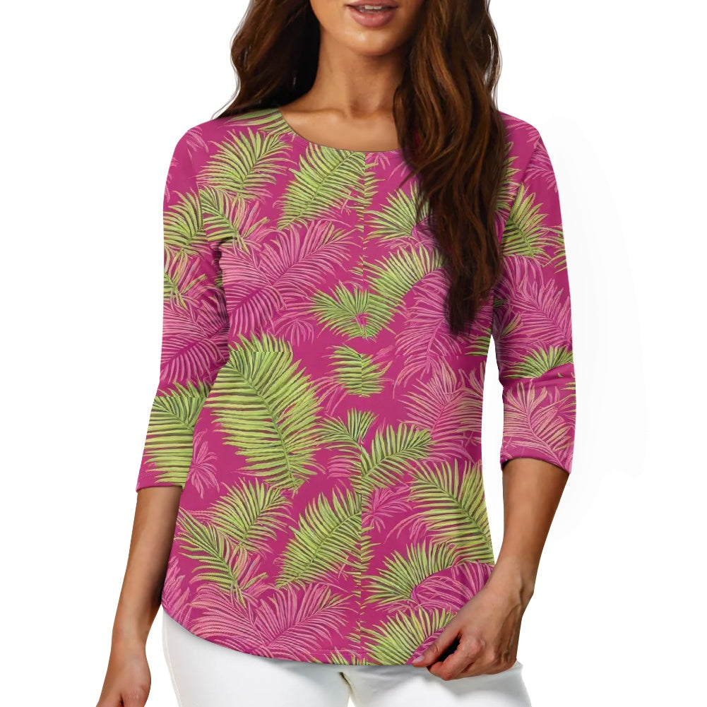 Women's three quarter sleeve top
