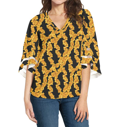 Women Puff Sleeve Blouse white