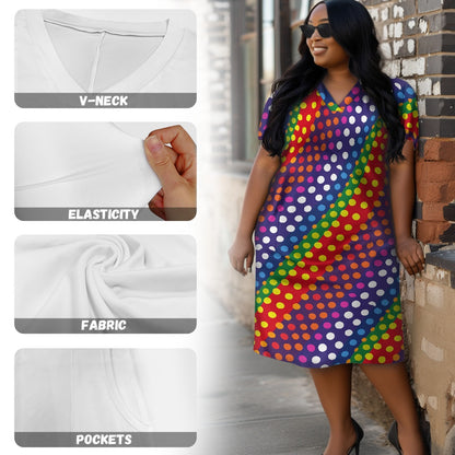 Women's Short Sleeve Plus Size Dress