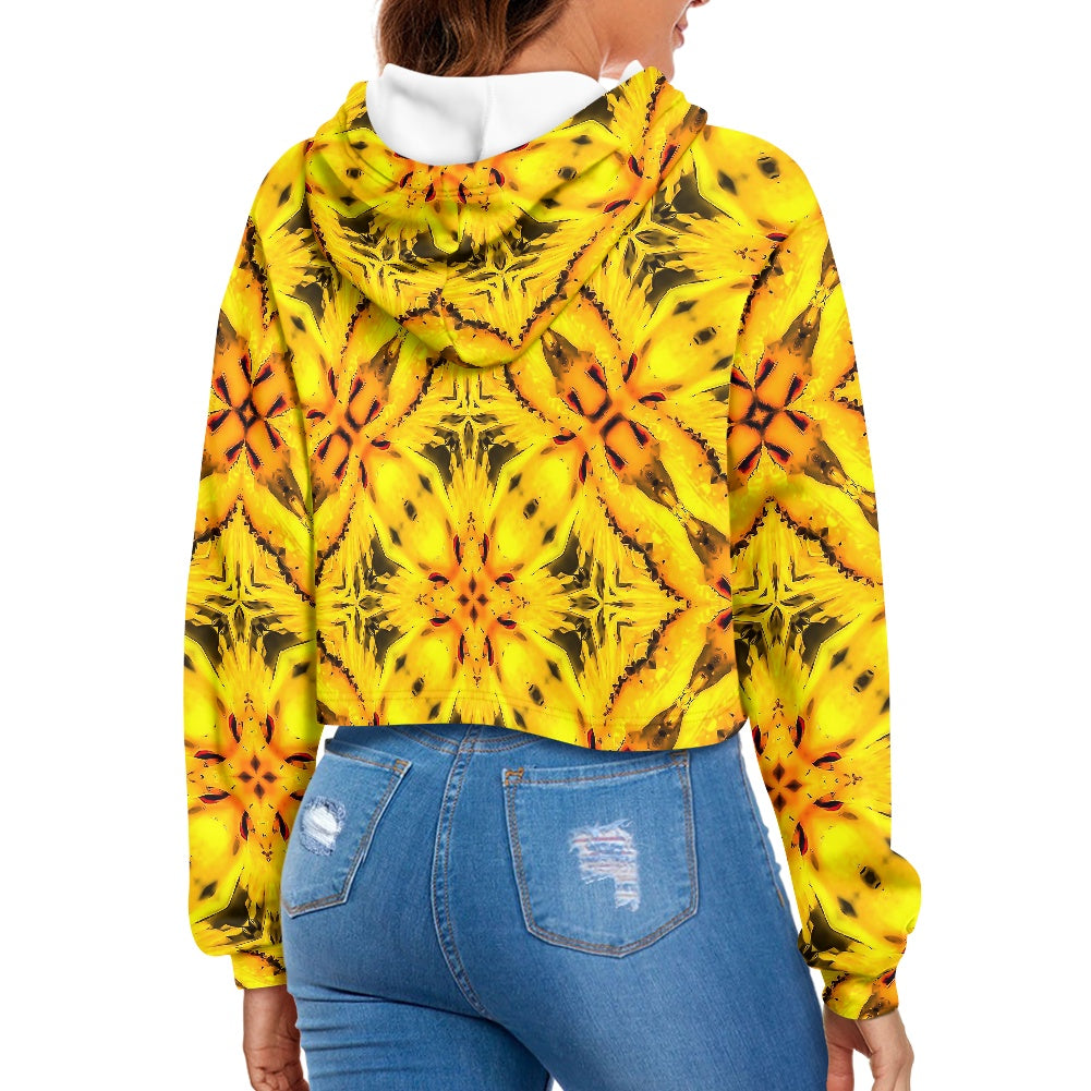 Women's midriff-baring sweatshirt - African