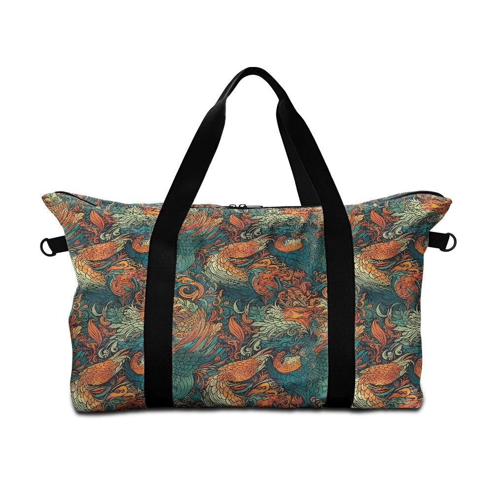 Chinese Dragon and Phoenix Lightweight luggage white ONESIZE