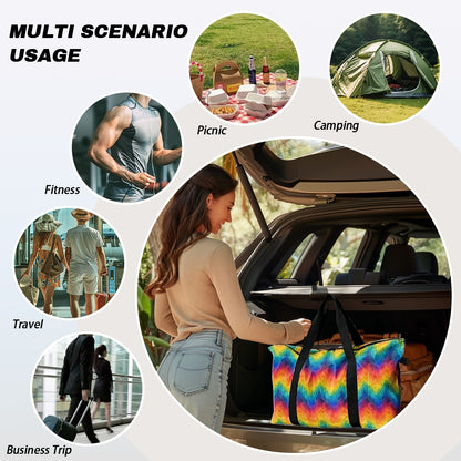 Rainbow Wavy Lines Lightweight luggage