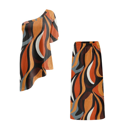 Elegant Off-Shoulder Two-Piece Dress for Women