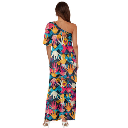 Elegant Off-Shoulder Two-Piece Dress for Women