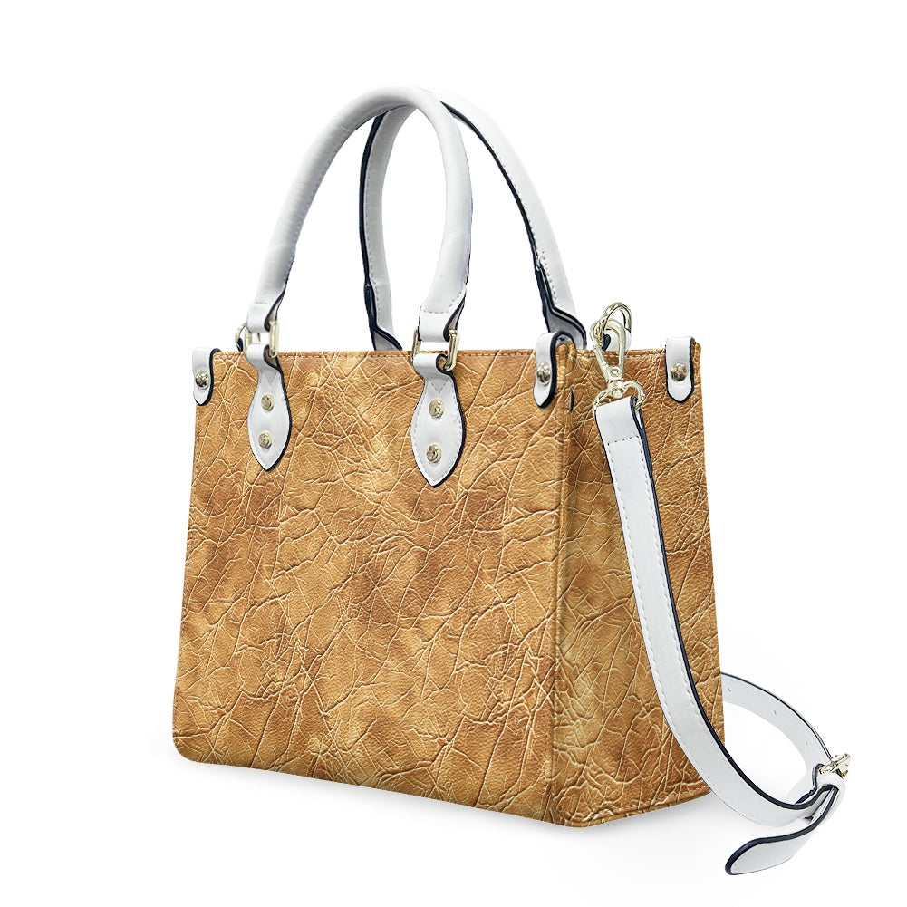 Amber Glow: Sophisticated Women’s PU Leather Twill Handbag