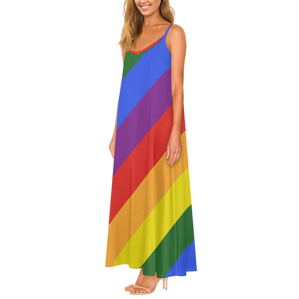 Rainbow Strappy dress(long)