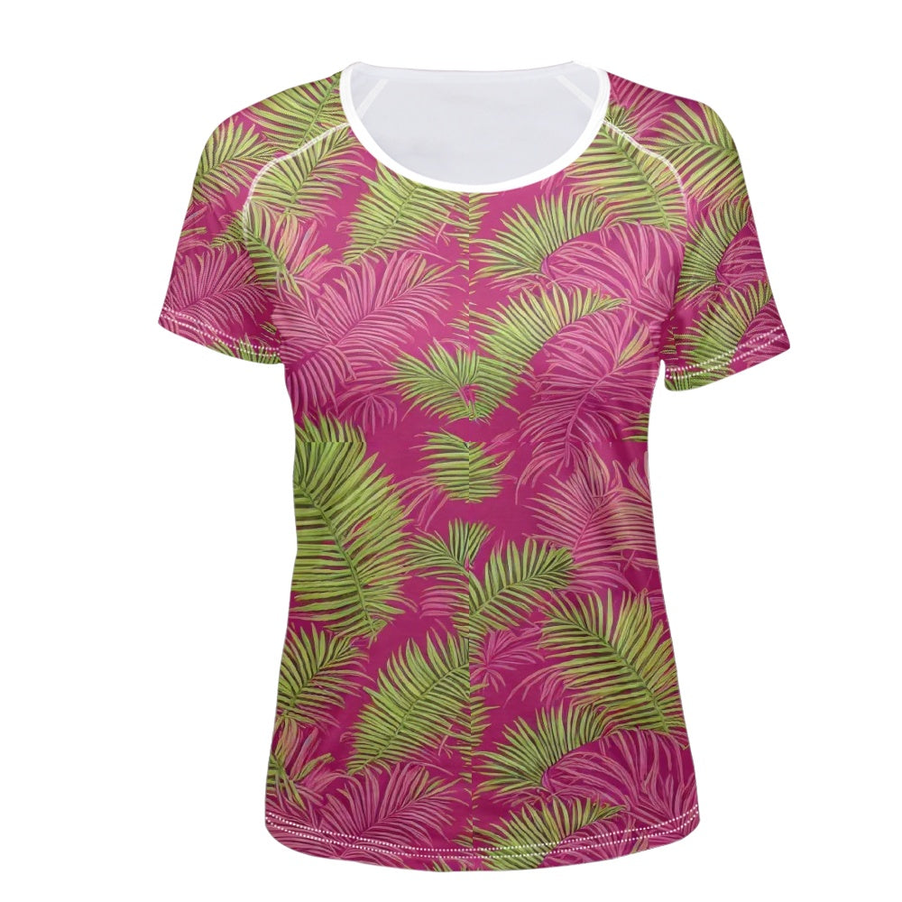 Women's round neck short sleeve T-shirt