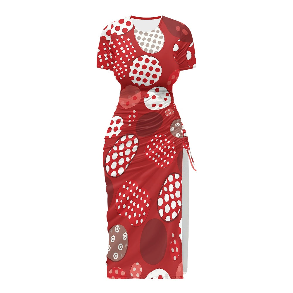 women's slit sheath dress white