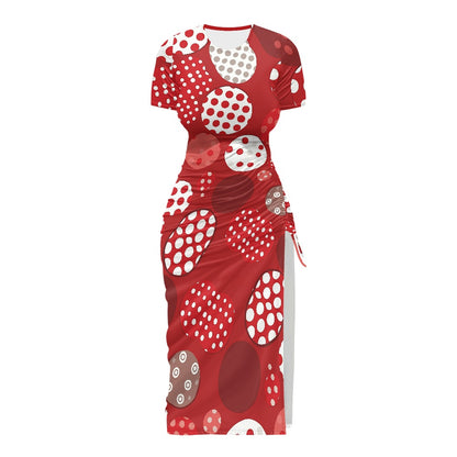 women's slit sheath dress white