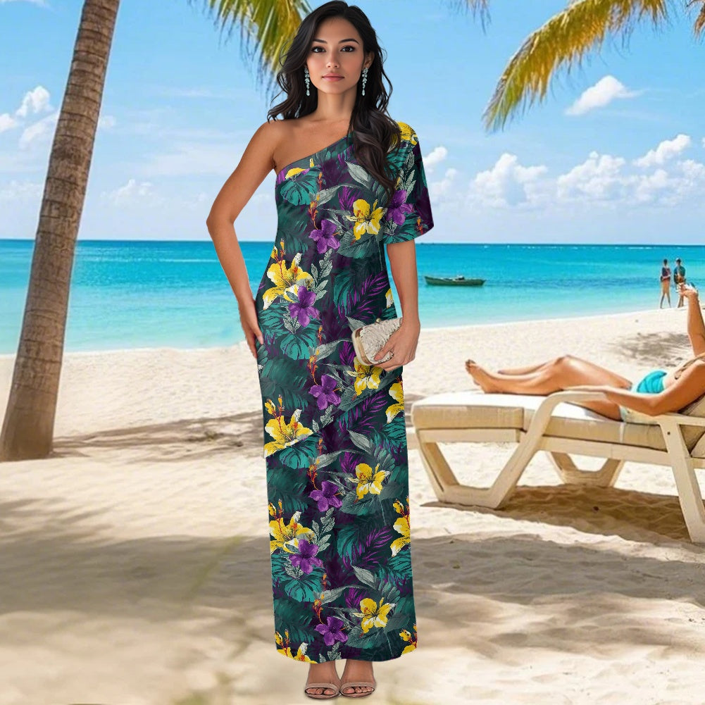 Elegant Off-Shoulder Two-Piece Dress for Women