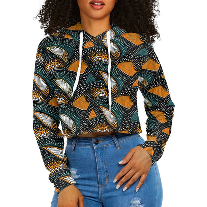Women's midriff-baring sweatshirt - Ethnic