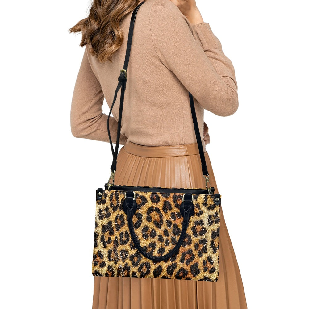 Leopard print Women's PU leather twill handbag