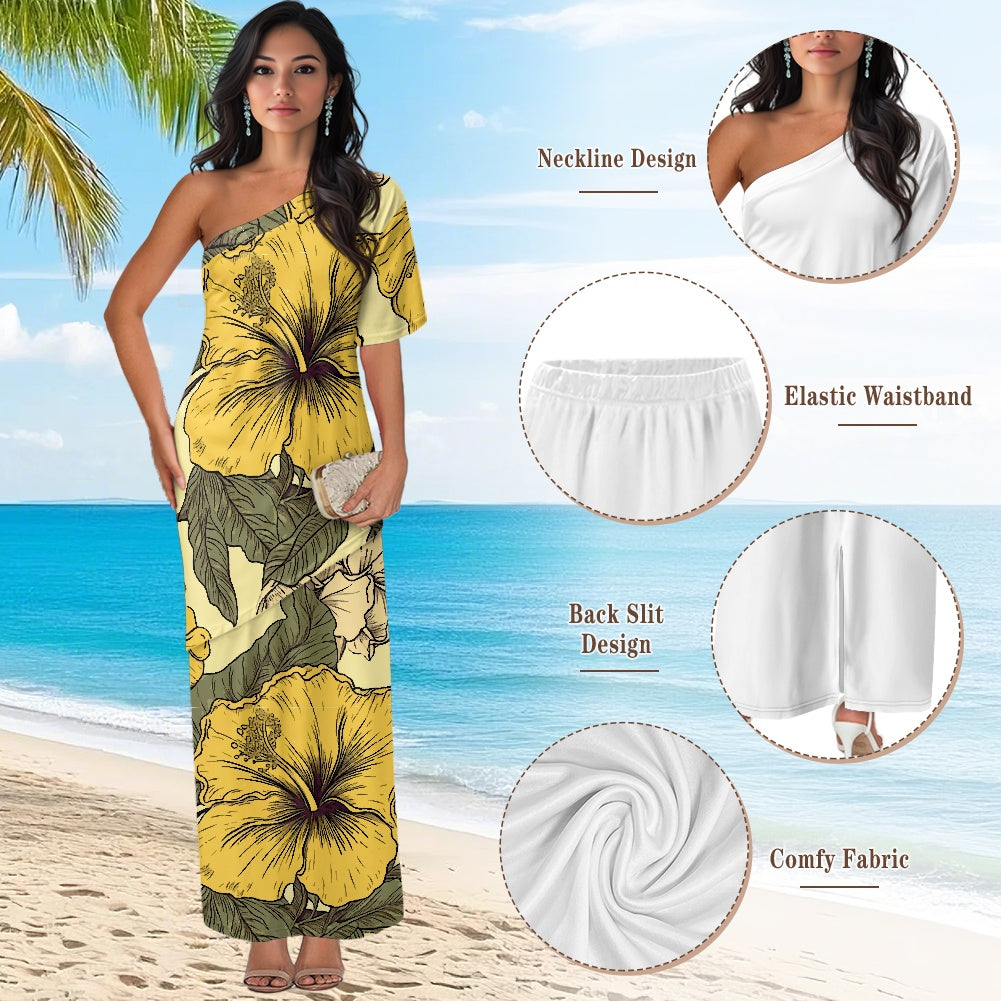 Elegant Off-Shoulder Two-Piece Dress for Women