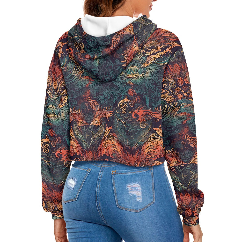 Women's midriff-baring sweatshirt - Chinese
