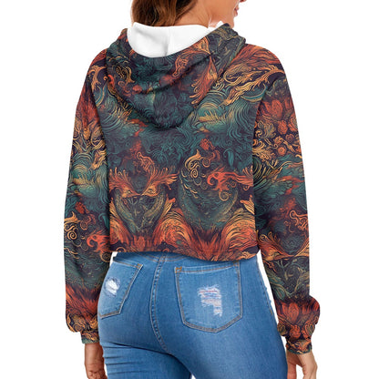 Women's midriff-baring sweatshirt - Chinese