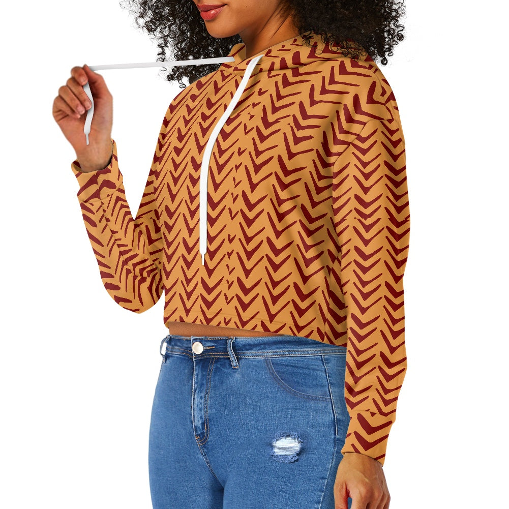 Women's midriff-baring sweatshirt - Mudcloth