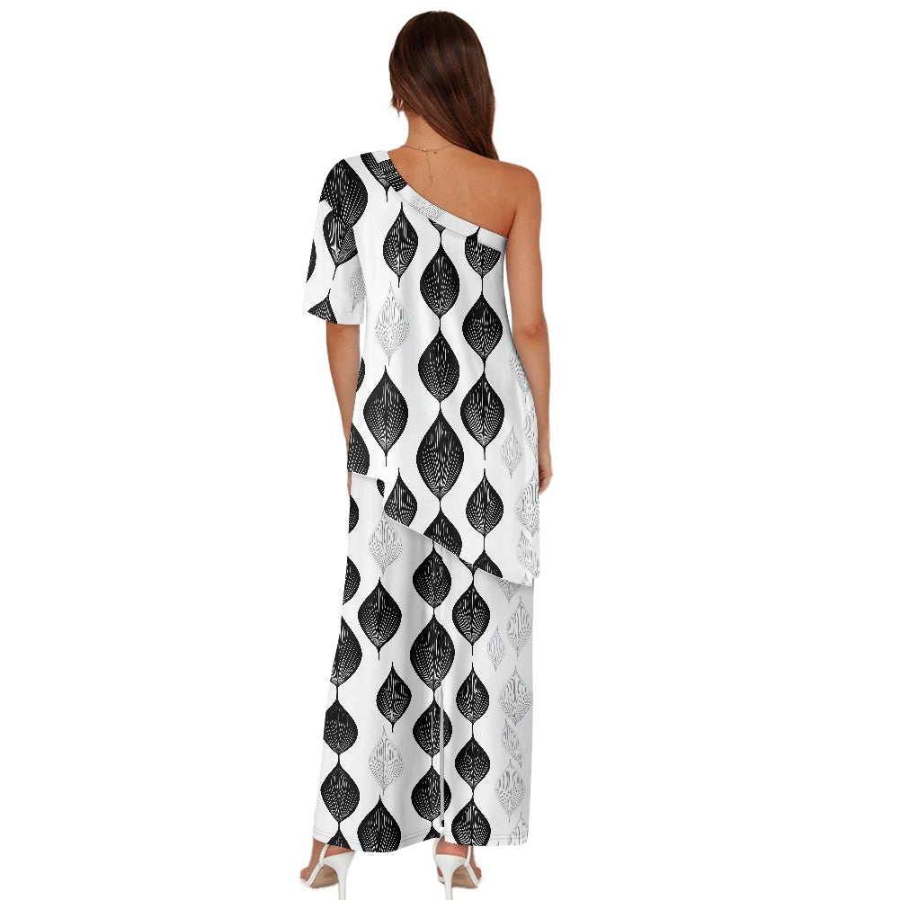 Elegant Off-Shoulder Two-Piece Dress for Women