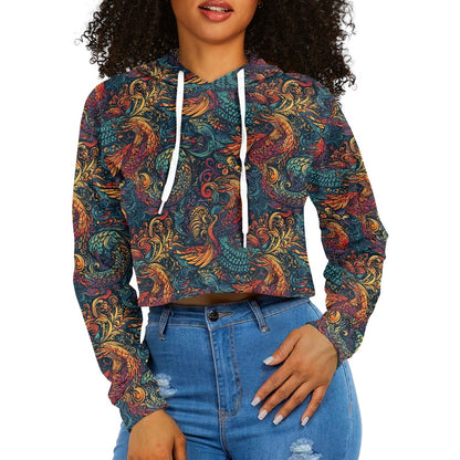 Women's midriff-baring sweatshirt - Chinese