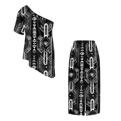 Elegant Off-Shoulder Two-Piece Dress for Women