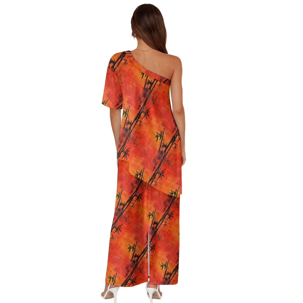 Elegant Off-Shoulder Two-Piece Dress for Women