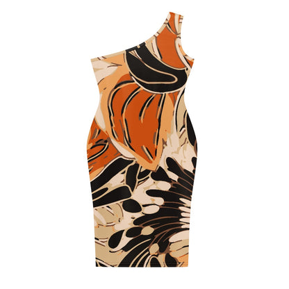 Discover Elegance: Luxtrini's One-Shoulder Slim Dress - Tropical