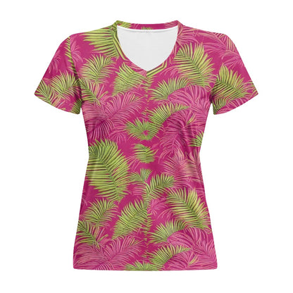 Women's V-neck T-shirt white
