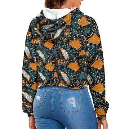 Women's midriff-baring sweatshirt - Ethnic