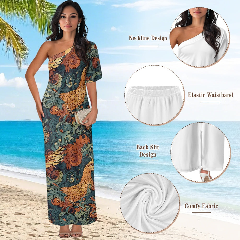 Elegant Off-Shoulder Two-Piece Dress for Women