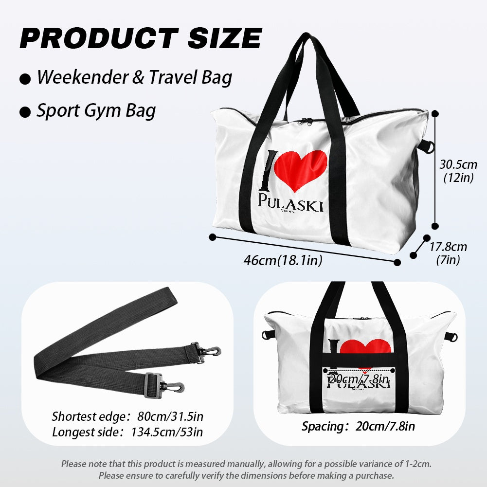 I Heart Pulaski White Lightweight luggage