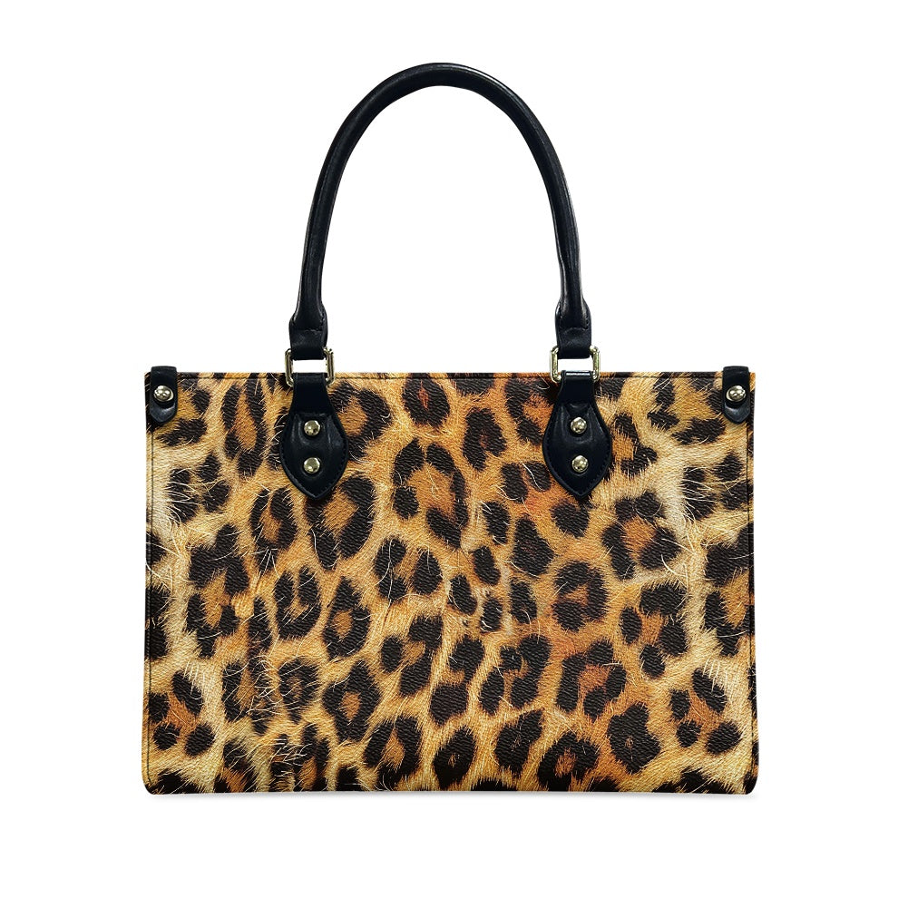 Leopard print Women's PU leather twill handbag