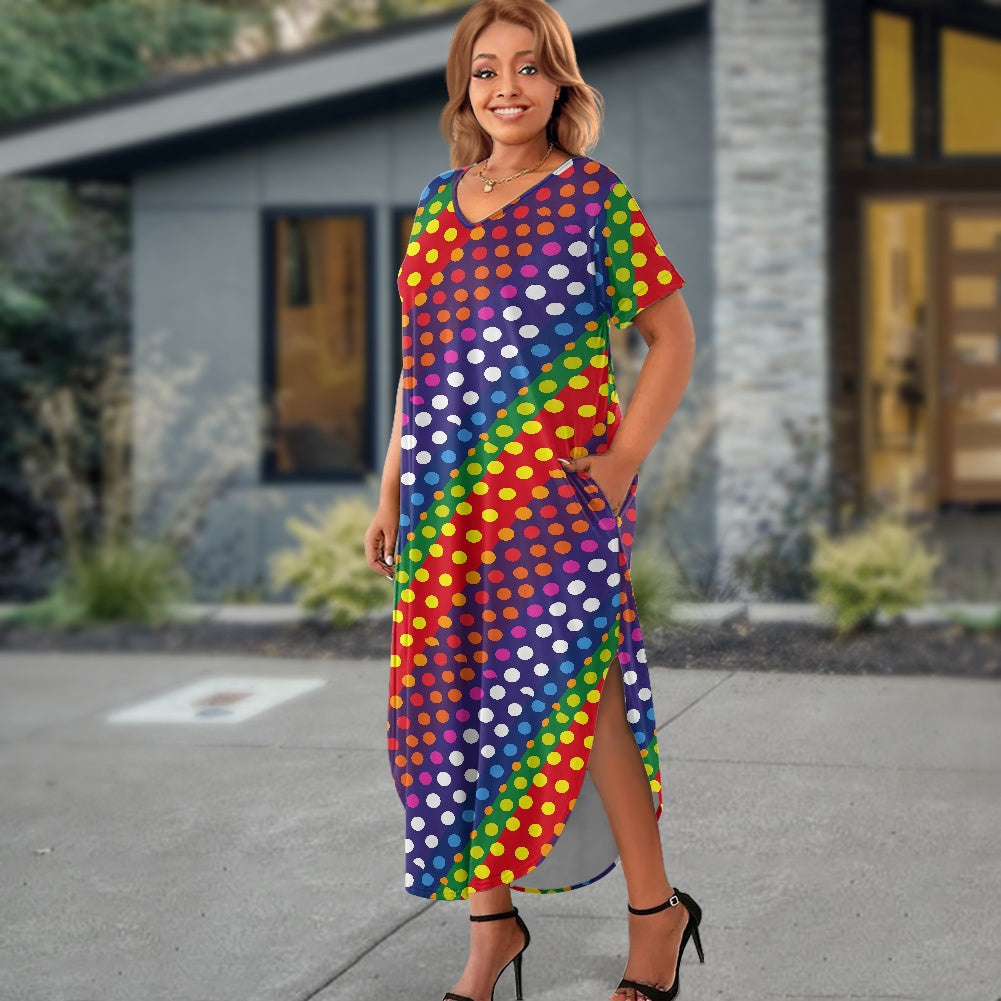 Women's Short Sleeve Plus Size Dress