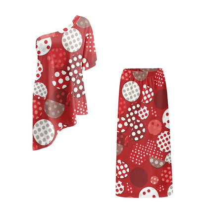 Elegant Off-Shoulder Two-Piece Dress for Women