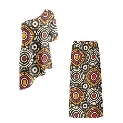 Elegant Off-Shoulder Two-Piece Dress for Women