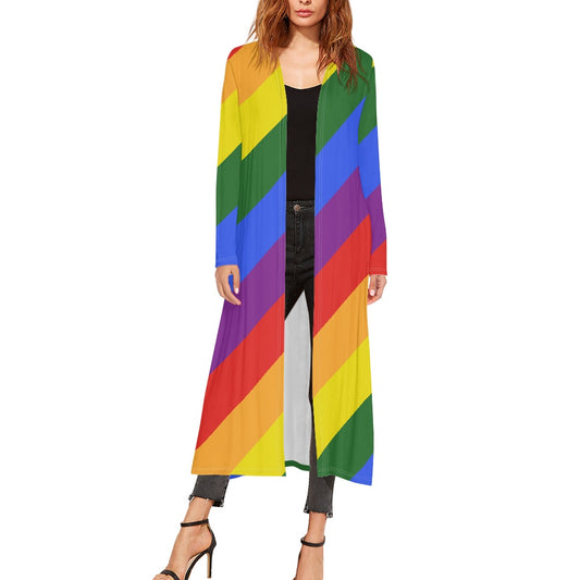 Rainbow Women's long-sleeved cloak white