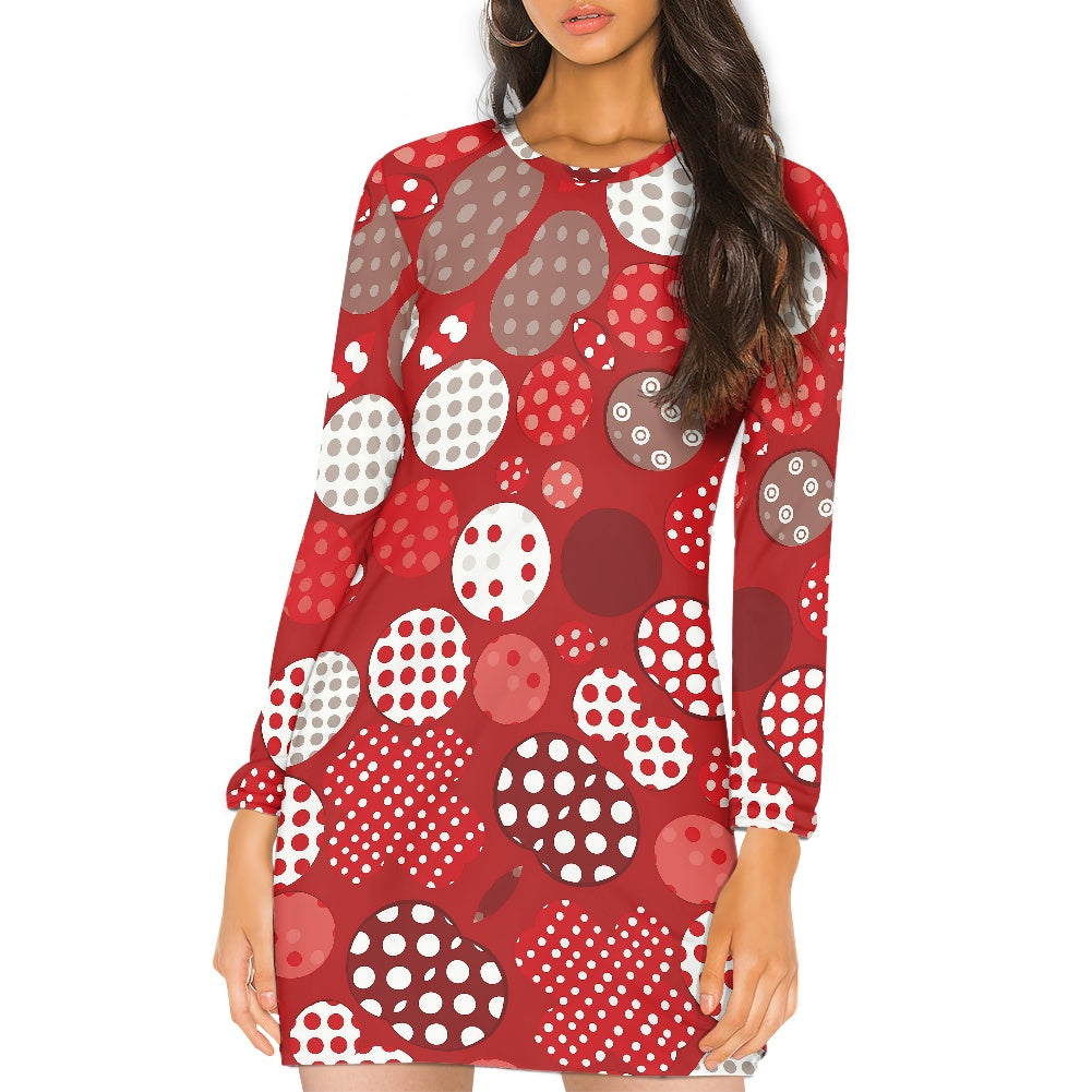 Long-sleeved slim dress