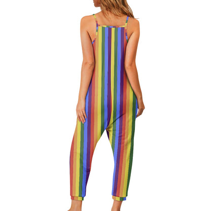 LGBTQ Rainbow Pride Rompers - Exclusive One-of-a-Kind Luxury Romper - Limited Edition, Ethically Made, and Stylishly Comfortable