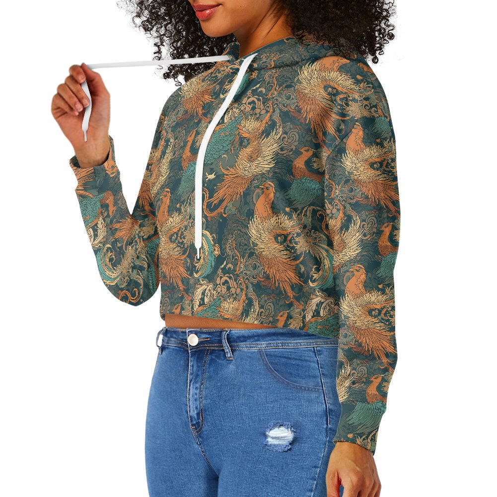 Women's midriff-baring sweatshirt - Chinese