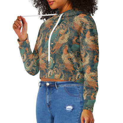 Women's midriff-baring sweatshirt - Chinese
