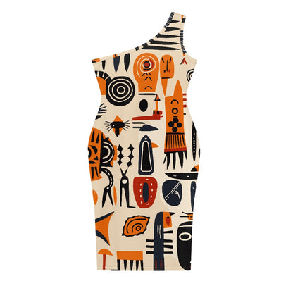 Discover Elegance: Luxtrini's One-Shoulder Slim Dress - Ethnic