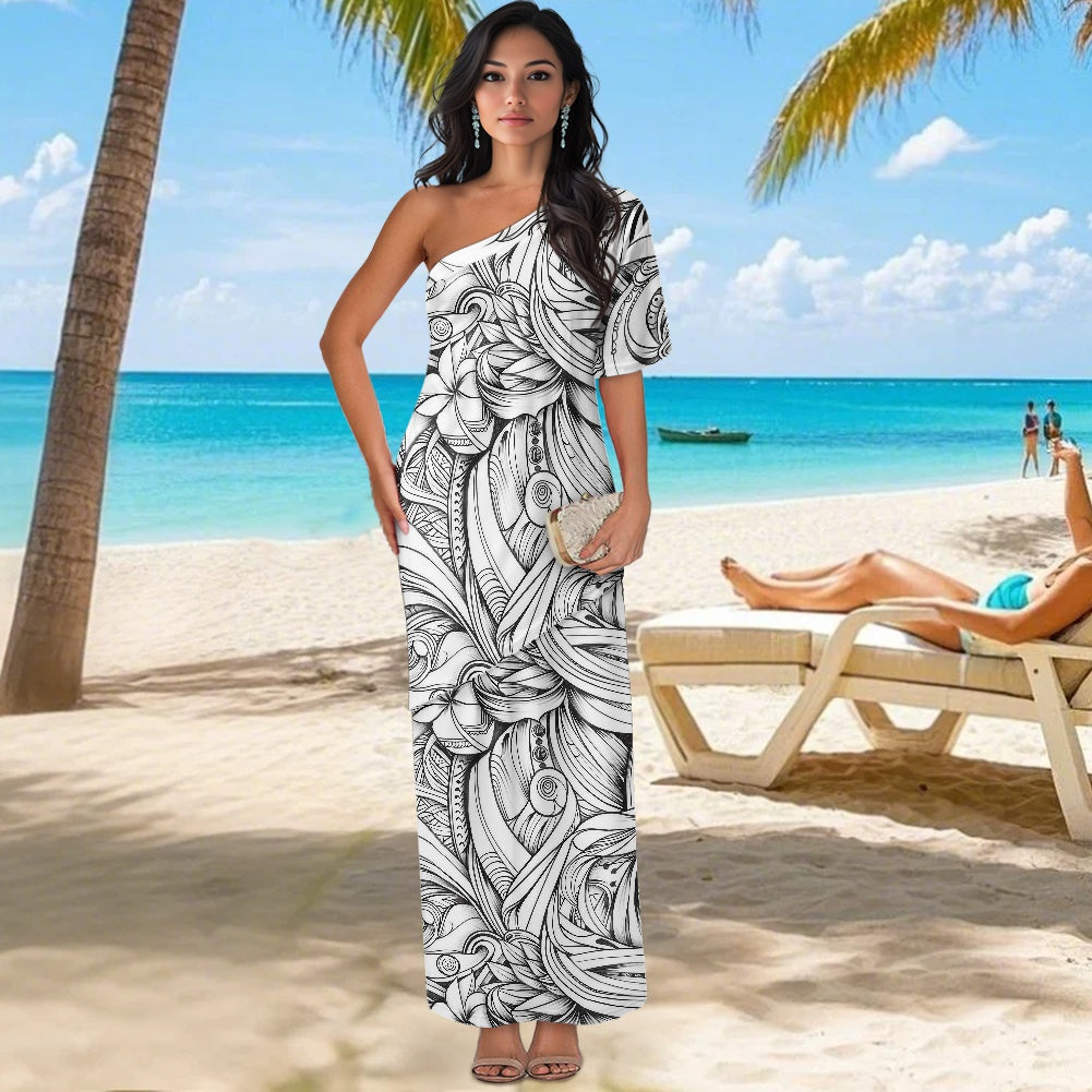 Elegant Off-Shoulder Two-Piece Dress for Women